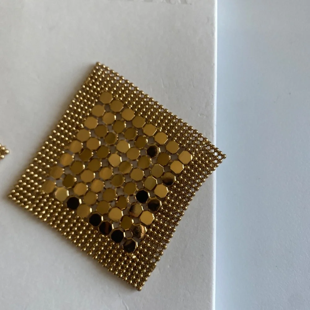 NWT Zara Metal Mesh Earrings